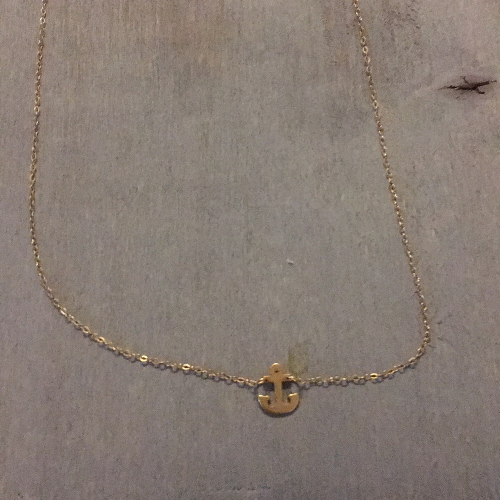 .925 gold anchor necklace